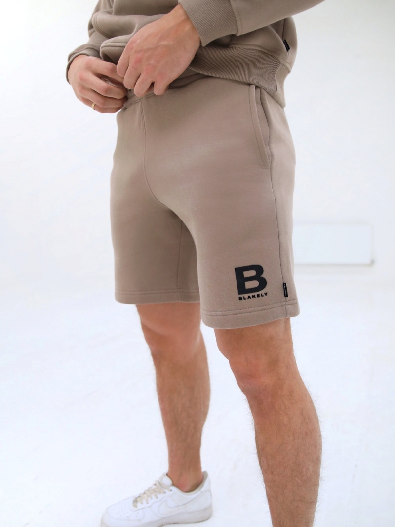 Blakely Blakely London Jogger Shorts Brown | 352-XOIKAL