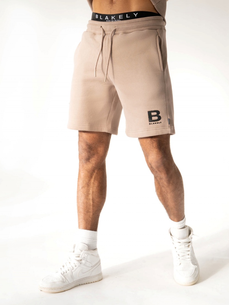 Blakely Blakely London Jogger Shorts Brown | 352-XOIKAL