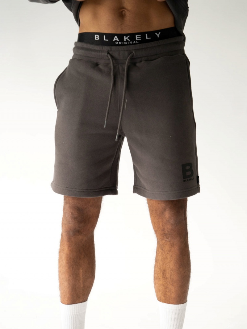 Blakely Blakely London Jogger Shorts Charcoal | 350-WSNQKH