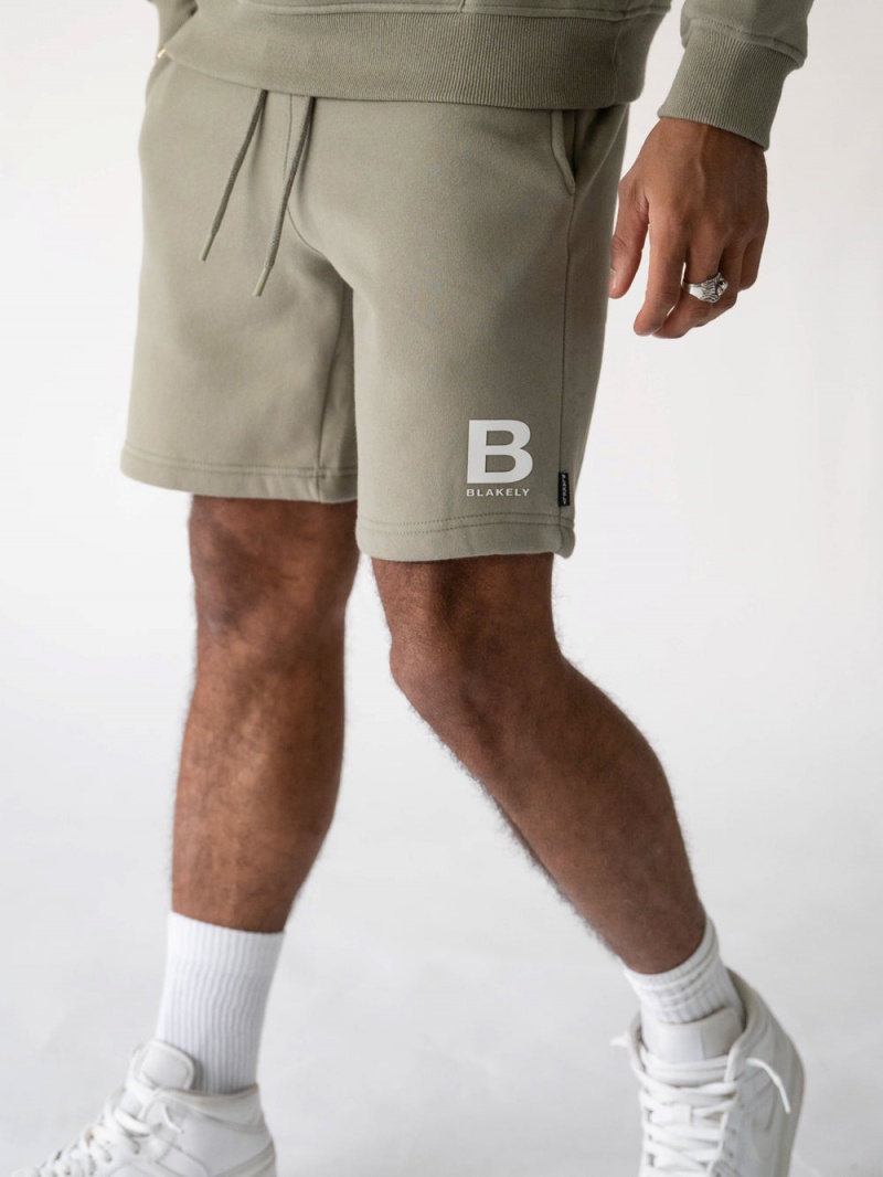 Blakely Blakely London Jogger Shorts Olive | 856-CNLSJV