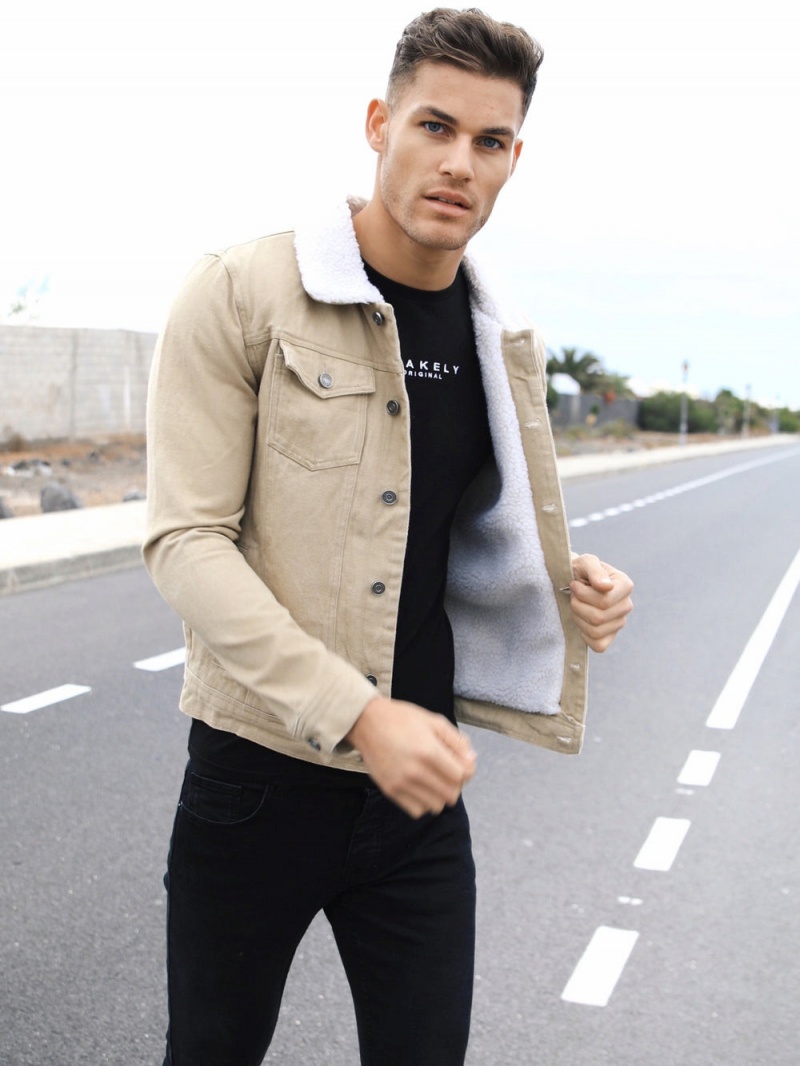 Blakely Bronx Denim Jacket Tan | 015-JKHTIA