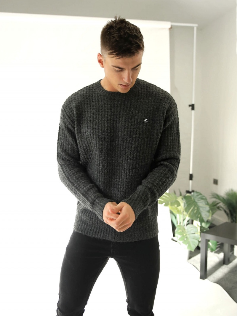 Blakely Burford Knit Jumper Charcoal | 326-BNFEQK