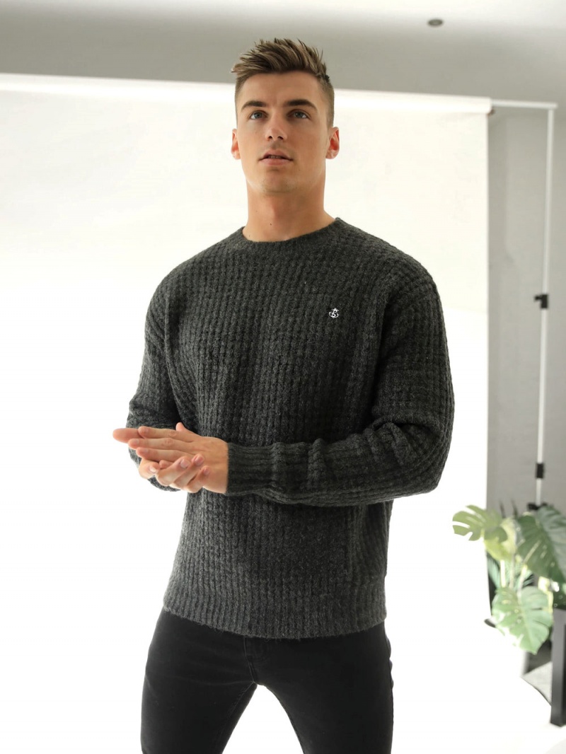 Blakely Burford Knit Jumper Charcoal | 326-BNFEQK