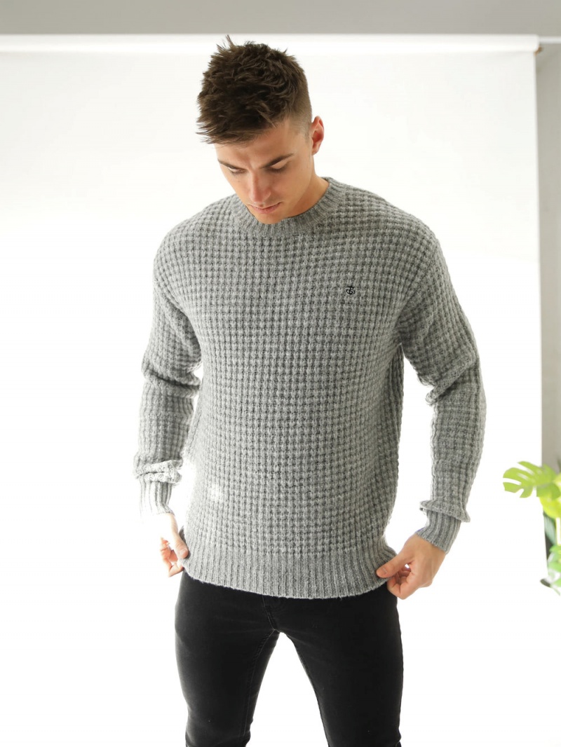 Blakely Burford Knit Jumper Grey | 645-FNUAPK