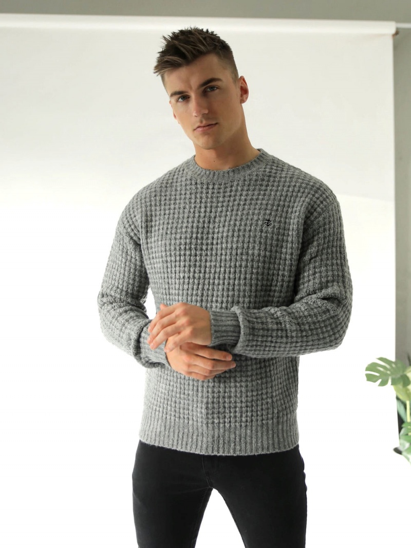 Blakely Burford Knit Jumper Grey | 645-FNUAPK