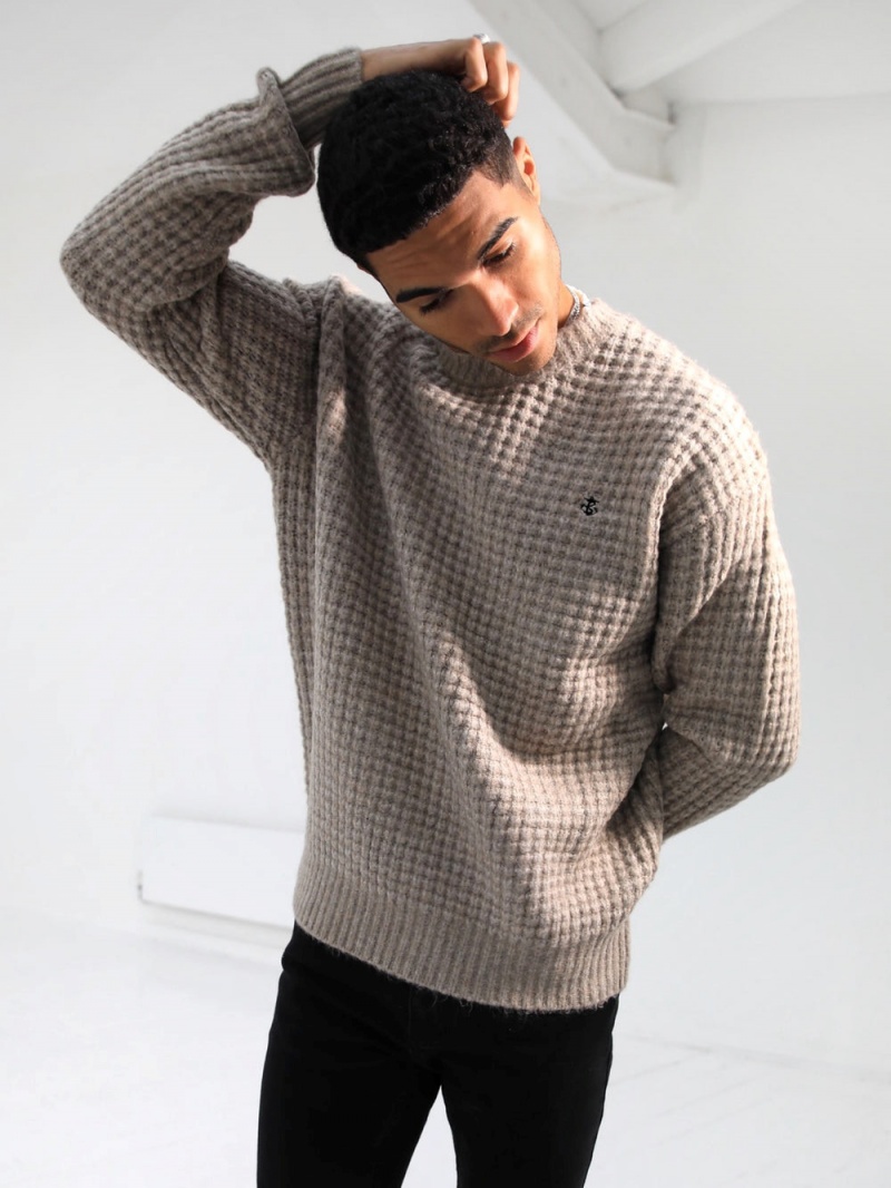 Blakely Burford Knit Jumper Light Brown | 315-CIFTDU