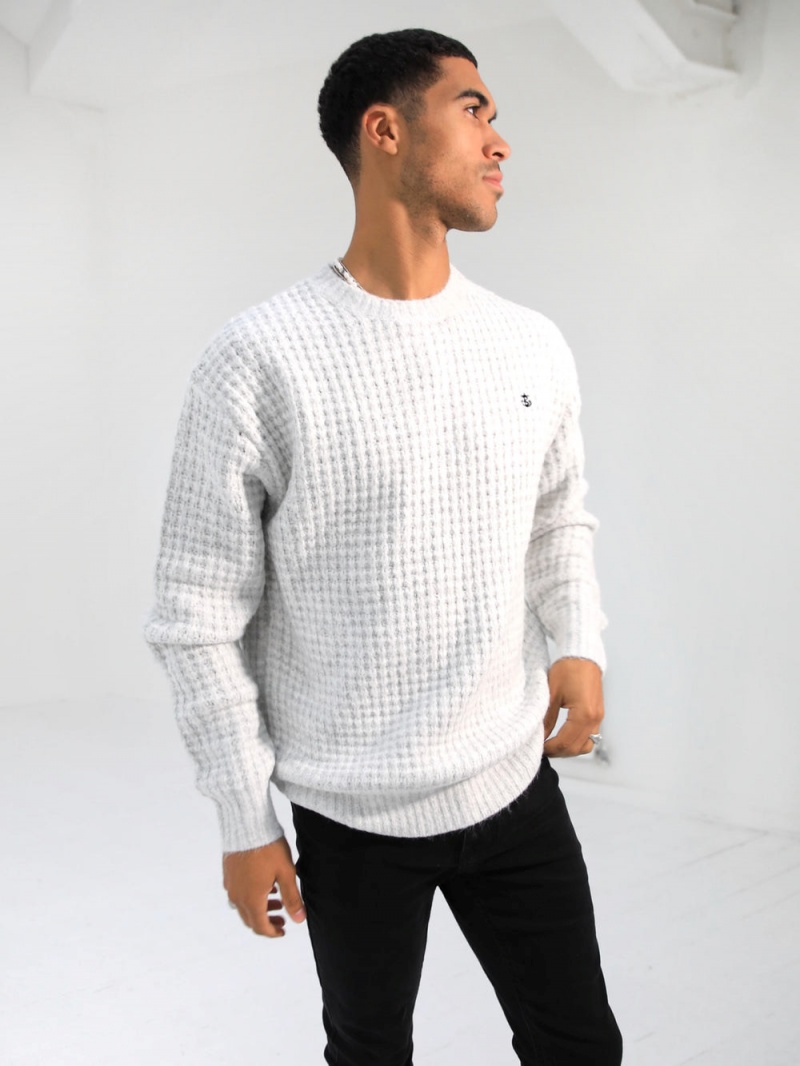 Blakely Burford Knit Jumper Marl White | 952-HIZUSD