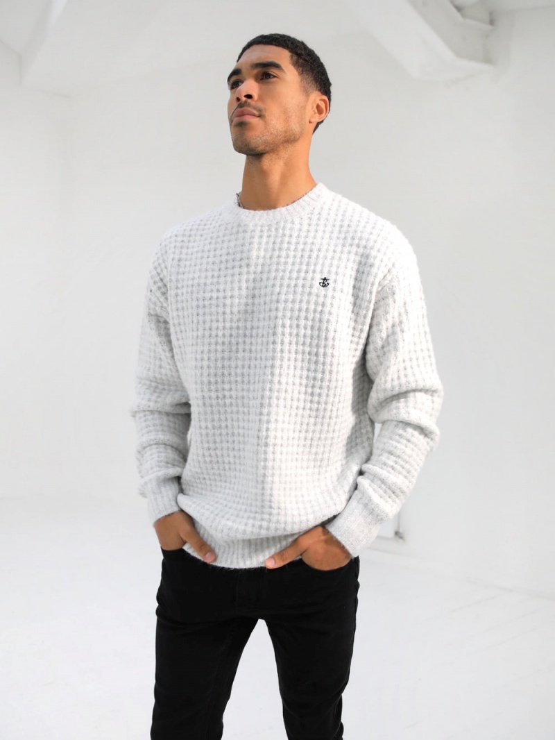 Blakely Burford Knit Jumper Marl White | 952-HIZUSD