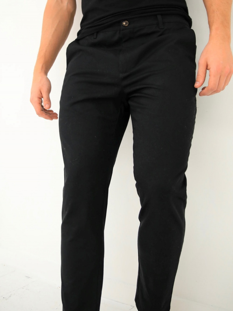 Blakely Cavill Slim Fit Tailored Chinos Black | 249-YHXNEL