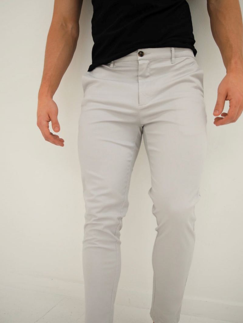 Blakely Cavill Slim Fit Tailored Chinos Stone | 894-CNHMYB