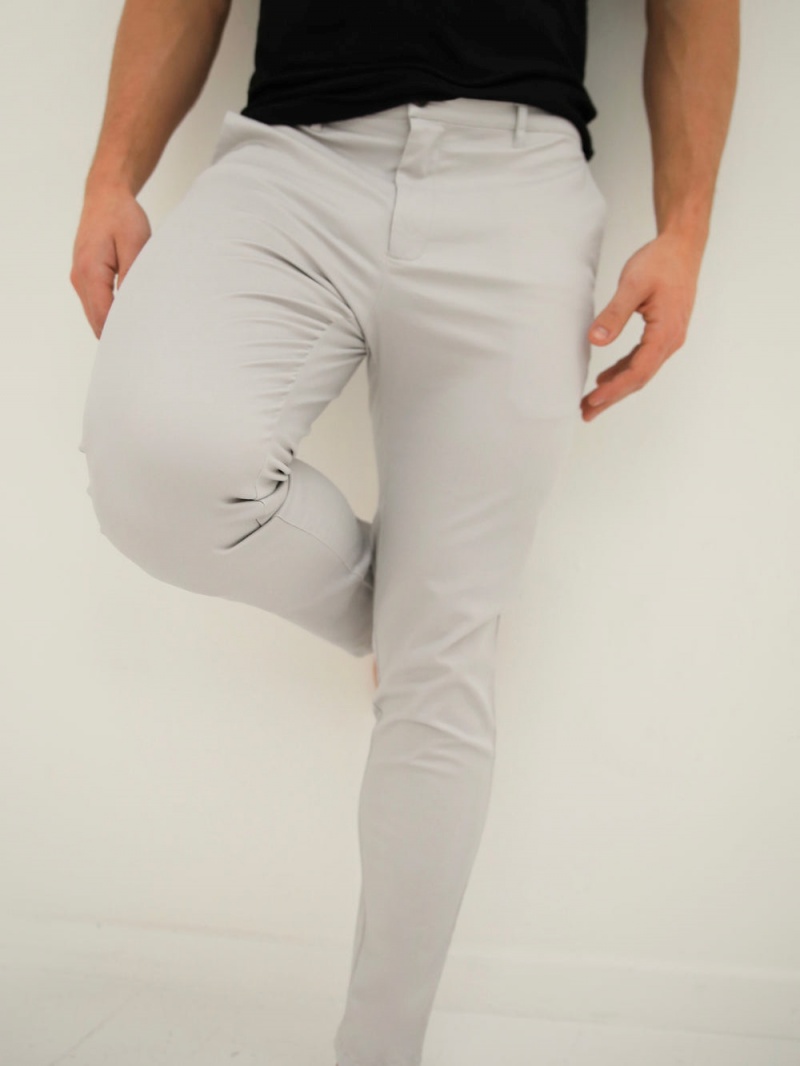 Blakely Cavill Slim Fit Tailored Chinos Stone | 894-CNHMYB