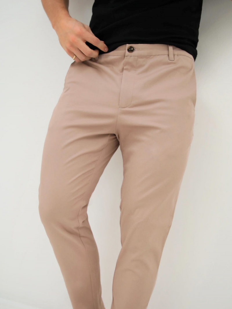 Blakely Cavill Slim Fit Tailored Chinos Pink | 204-YEZOMT