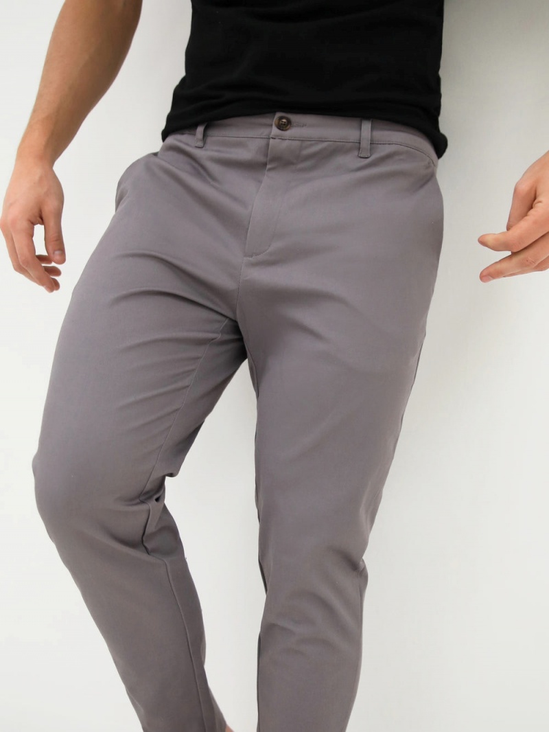 Blakely Cavill Slim Fit Tailored Chinos Grey | 963-ATISLE