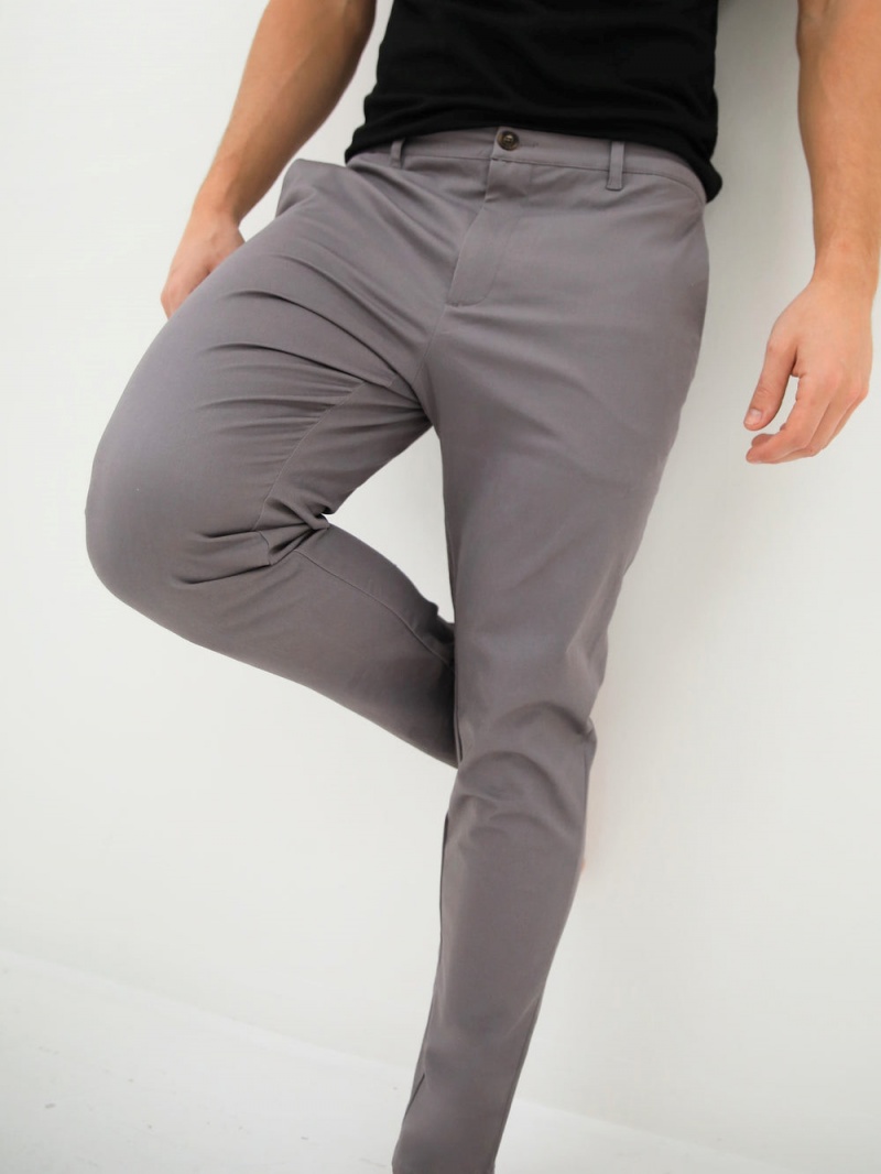 Blakely Cavill Slim Fit Tailored Chinos Grey | 963-ATISLE