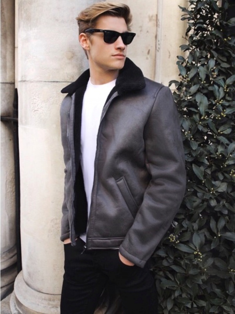 Blakely Dumont Aviator Jacket Grey | 024-ESJUIR