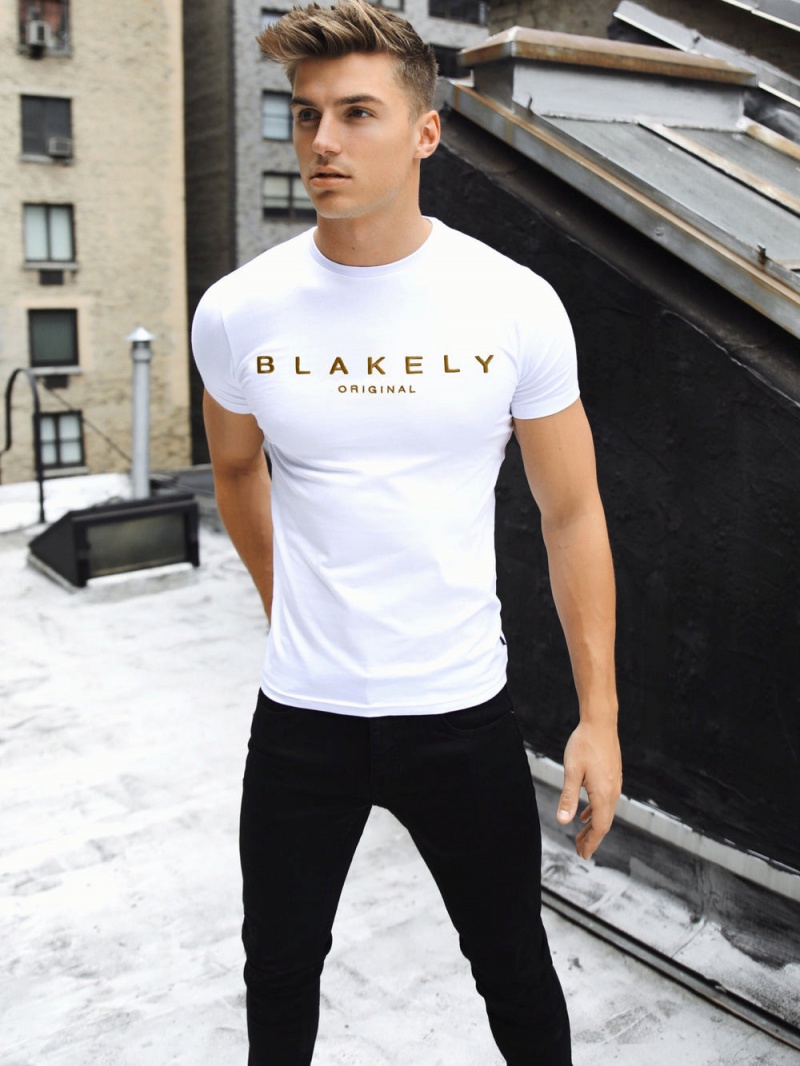 Blakely Goldstone T-Shirt White | 706-IAKVMO