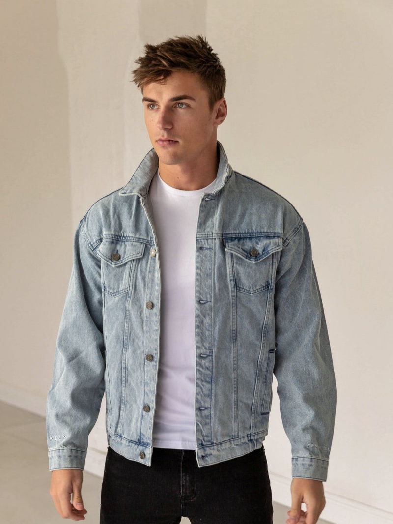 Blakely Greenwich Denim Jacket Blue | 973-JEAXGS