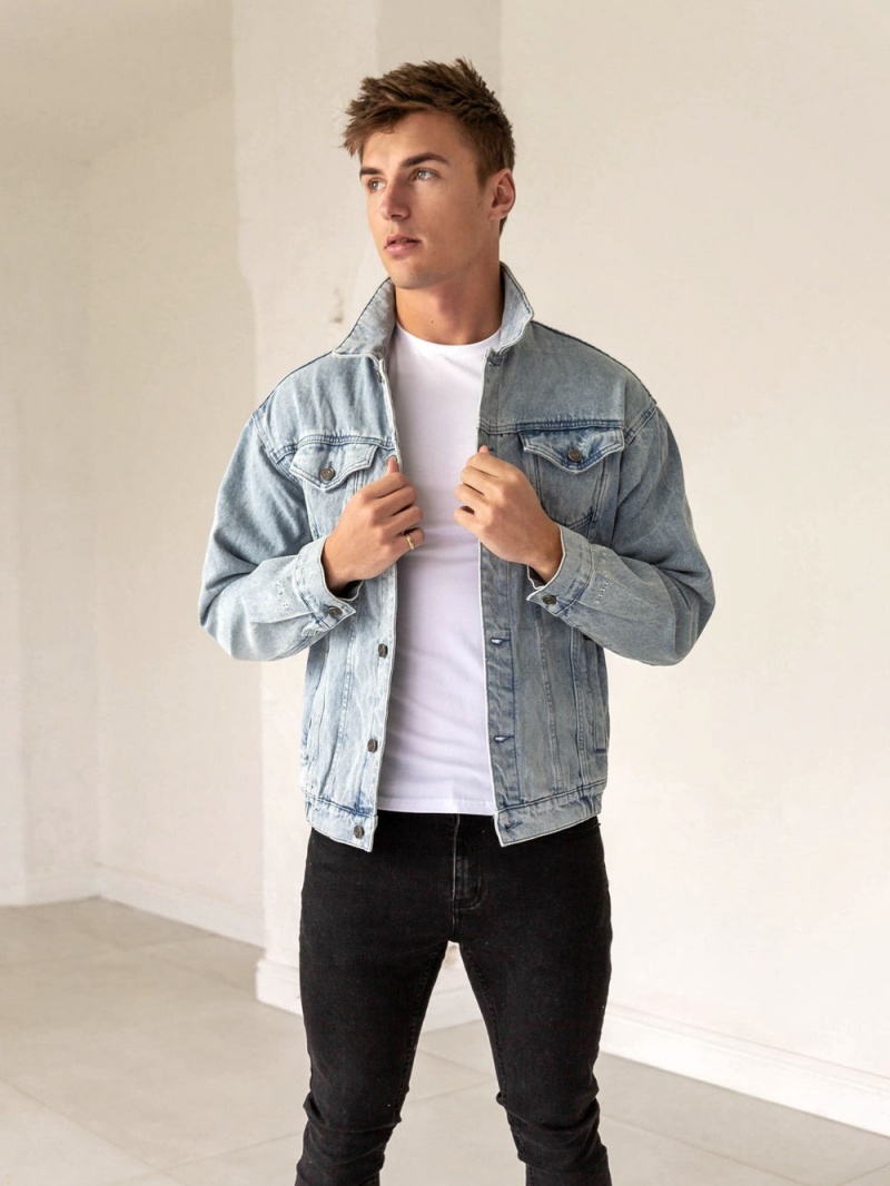 Blakely Greenwich Denim Jacket Blue | 973-JEAXGS