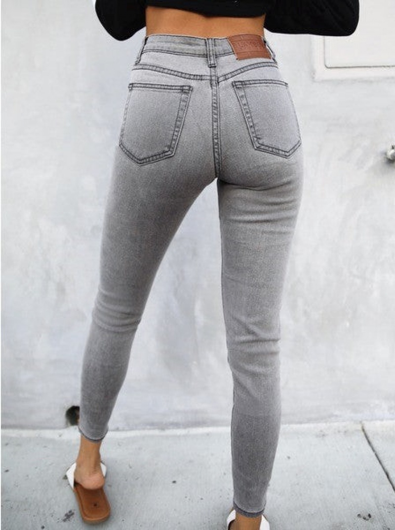 Blakely High Waisted Skinny Jeans Grey | 178-DMLJVR