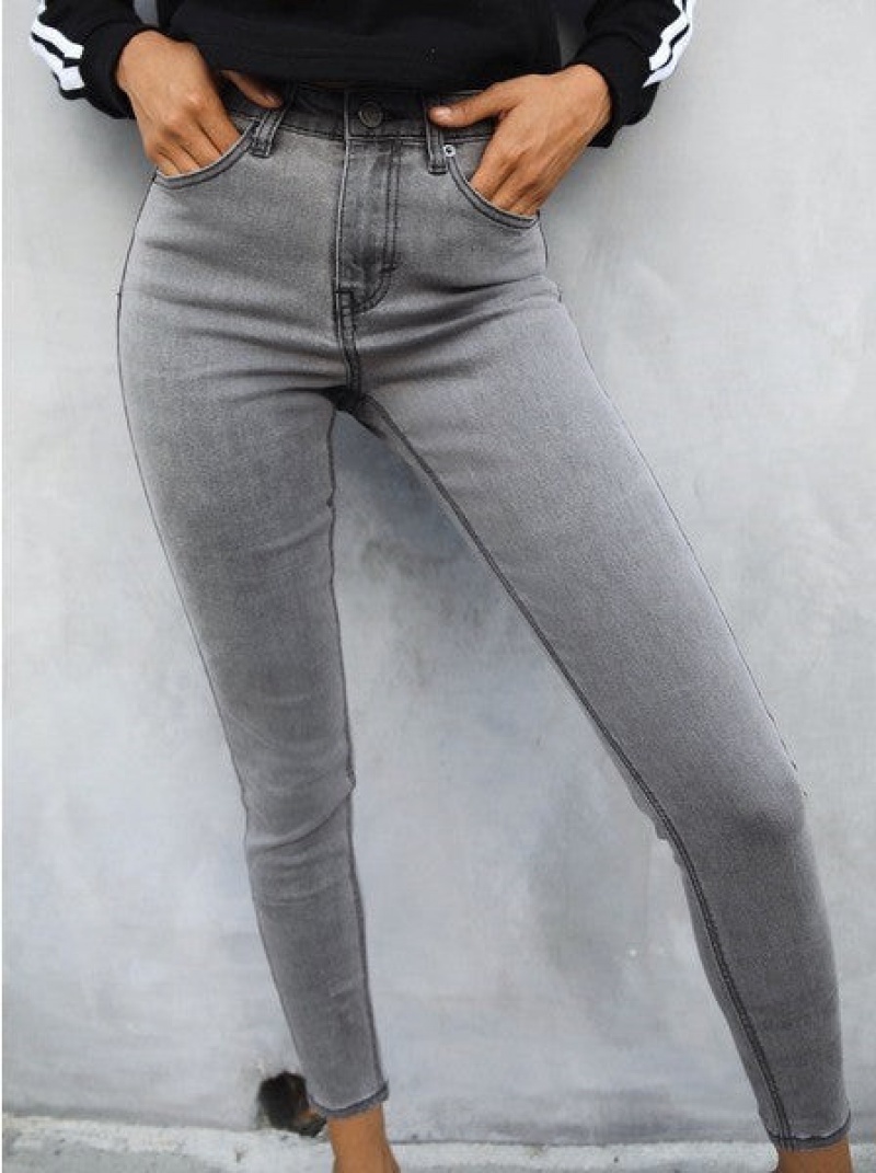 Blakely High Waisted Skinny Jeans Grey | 178-DMLJVR