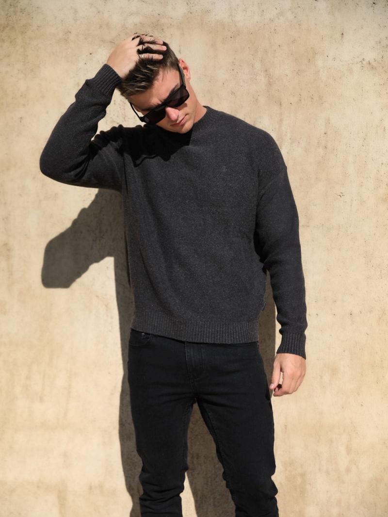 Blakely Huxley Knit Jumper Charcoal | 067-XVTCEU