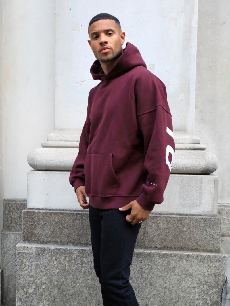 Blakely Idris Oversized Hoodie Burgundy | 980-WMPICH