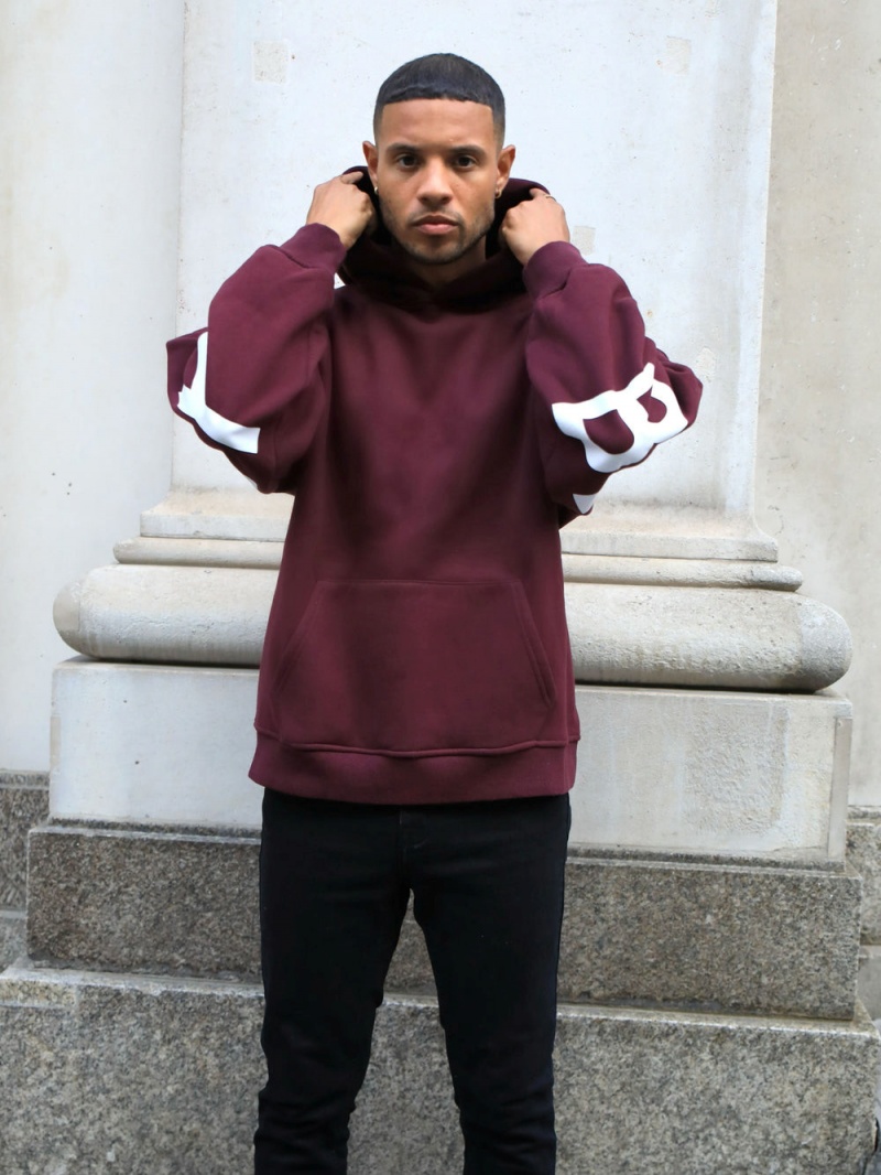 Blakely Idris Oversized Hoodie Burgundy | 980-WMPICH