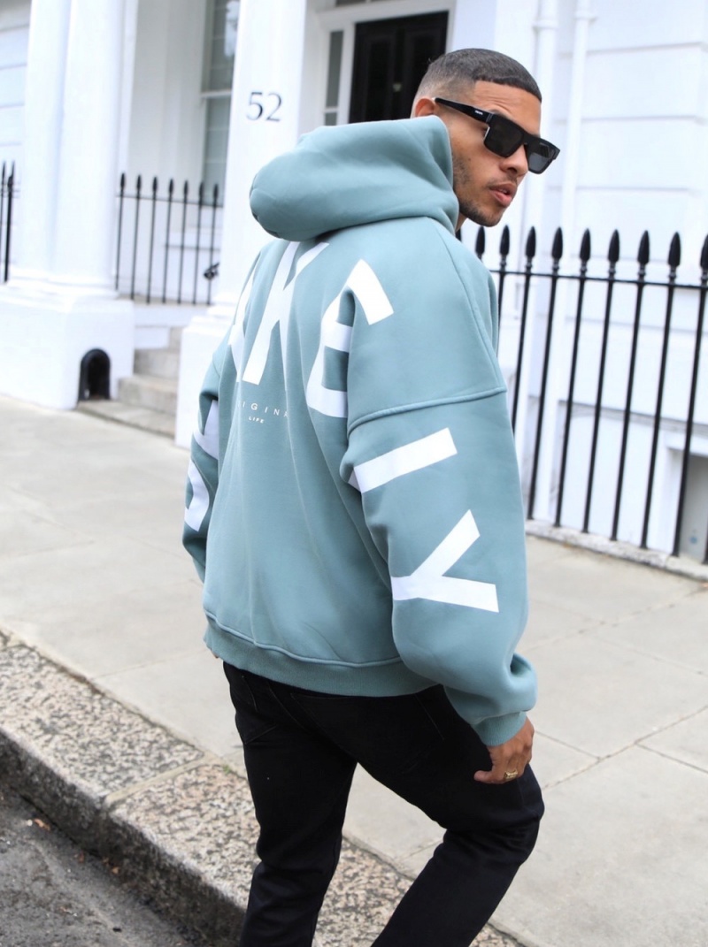 Blakely Idris Oversized Hoodie Sage Green | 291-AHNUTP