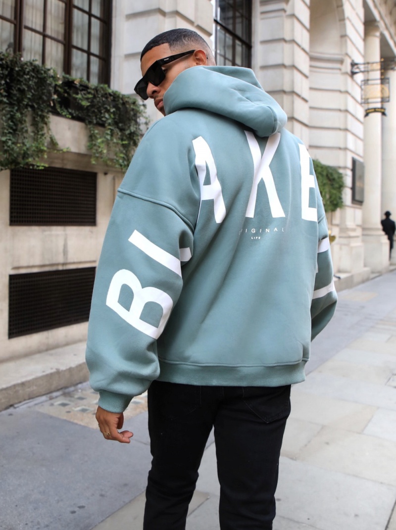 Blakely Idris Oversized Hoodie Sage Green | 291-AHNUTP