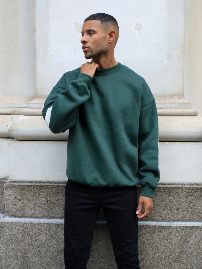 Blakely Idris Oversized Jumper Dark Green | 769-OAZSHR