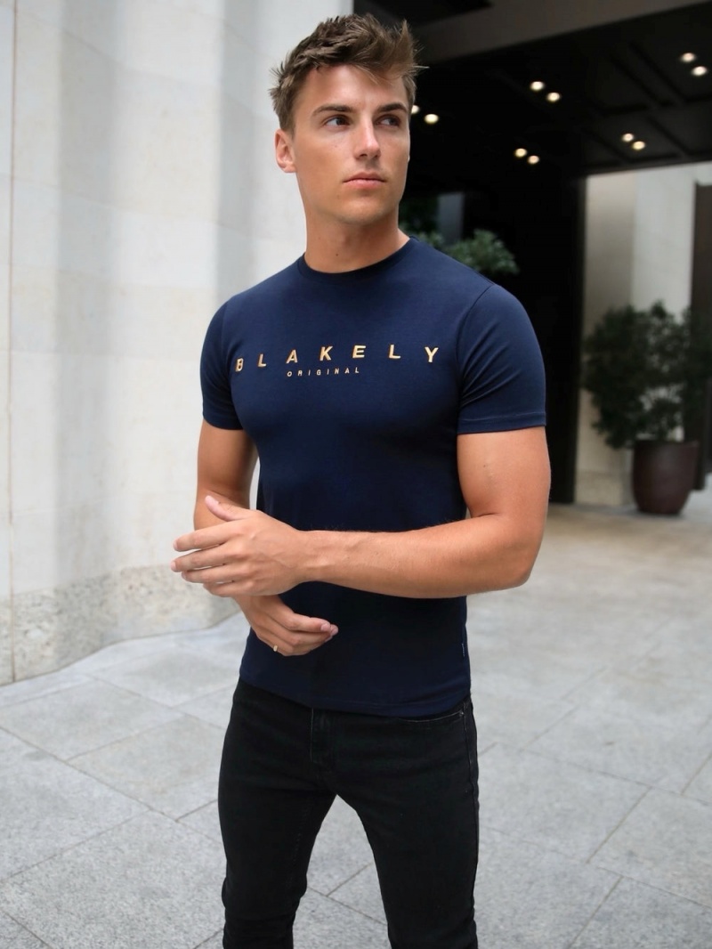 Blakely Imola T-Shirt Navy | 103-CYGKHD