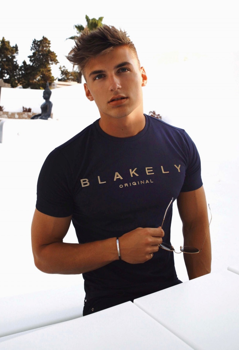 Blakely Imola T-Shirt Navy | 103-CYGKHD