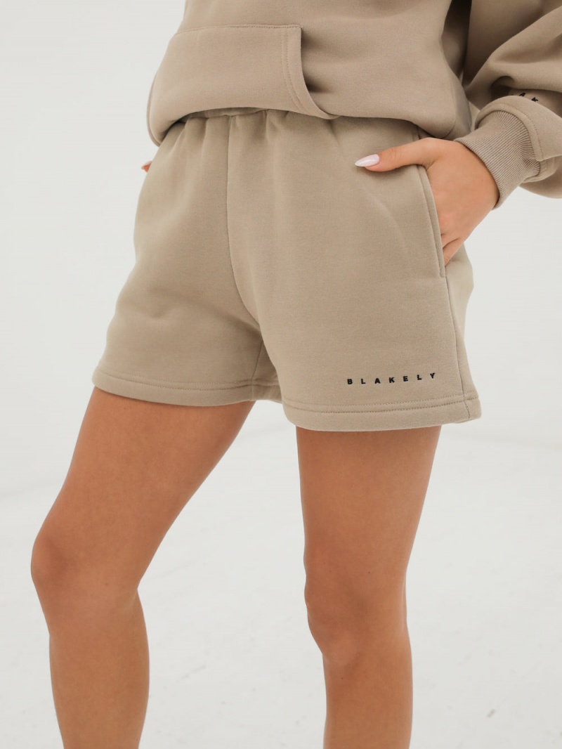 Blakely Isabel Jogger Shorts Tan | 069-ODWMLR