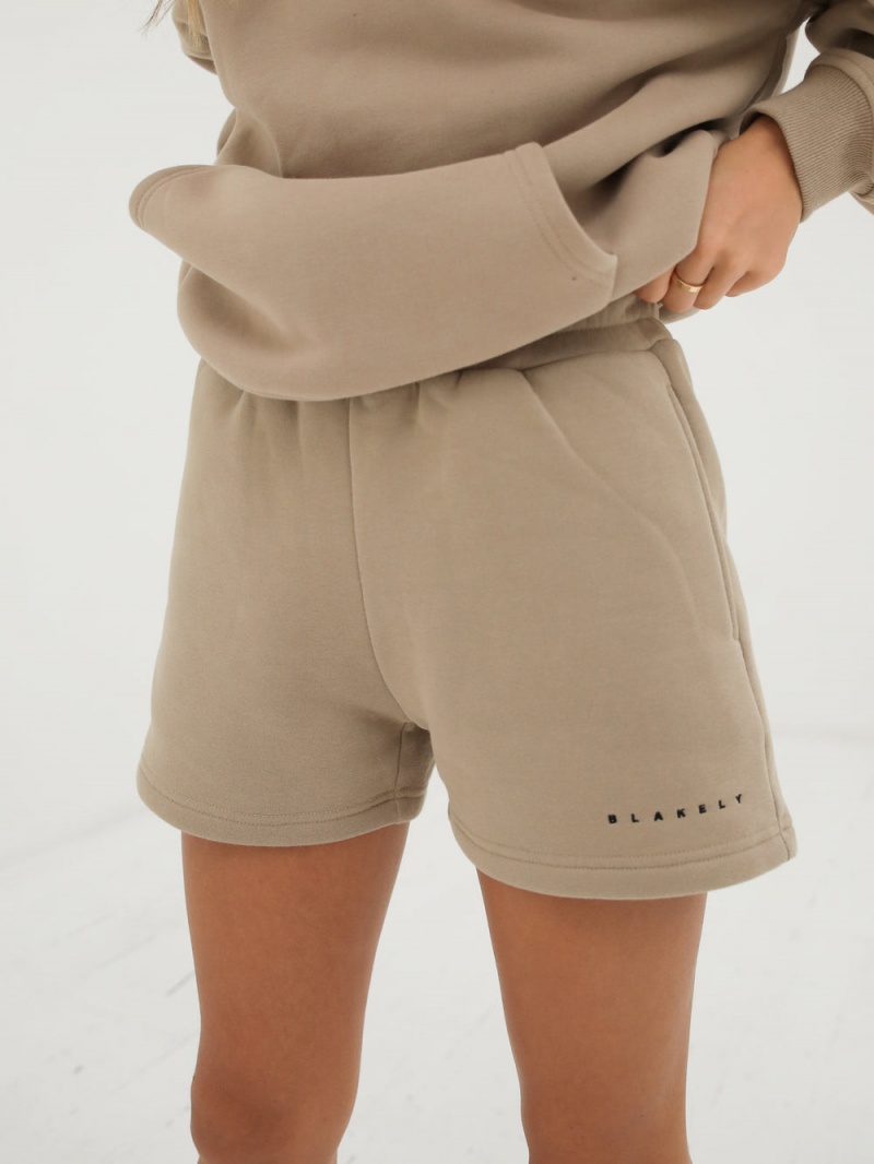 Blakely Isabel Jogger Shorts Tan | 069-ODWMLR