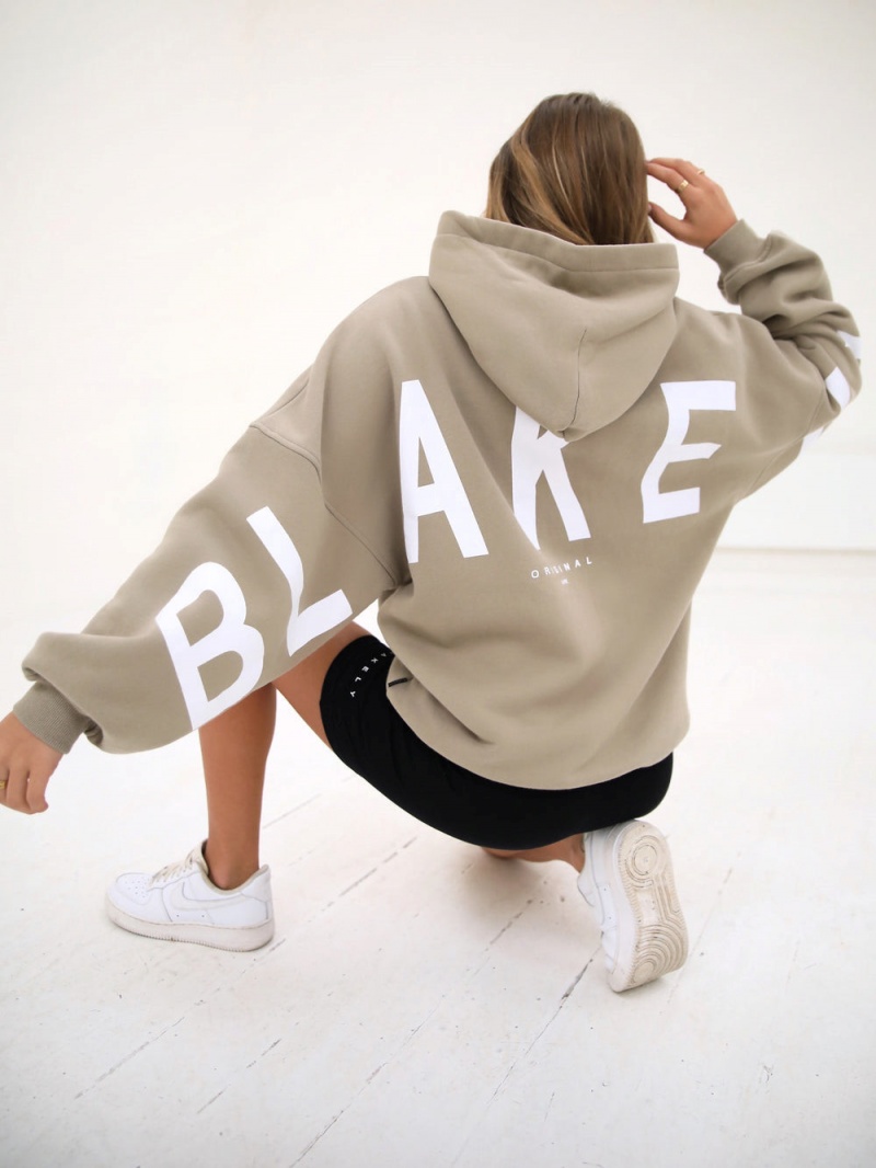 Blakely Isabel Oversized Hoodie Beige | 097-VNXUOF