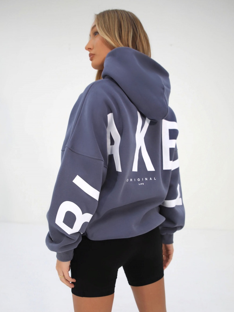 Blakely Isabel Oversized Hoodie Blue | 740-AXOPFC