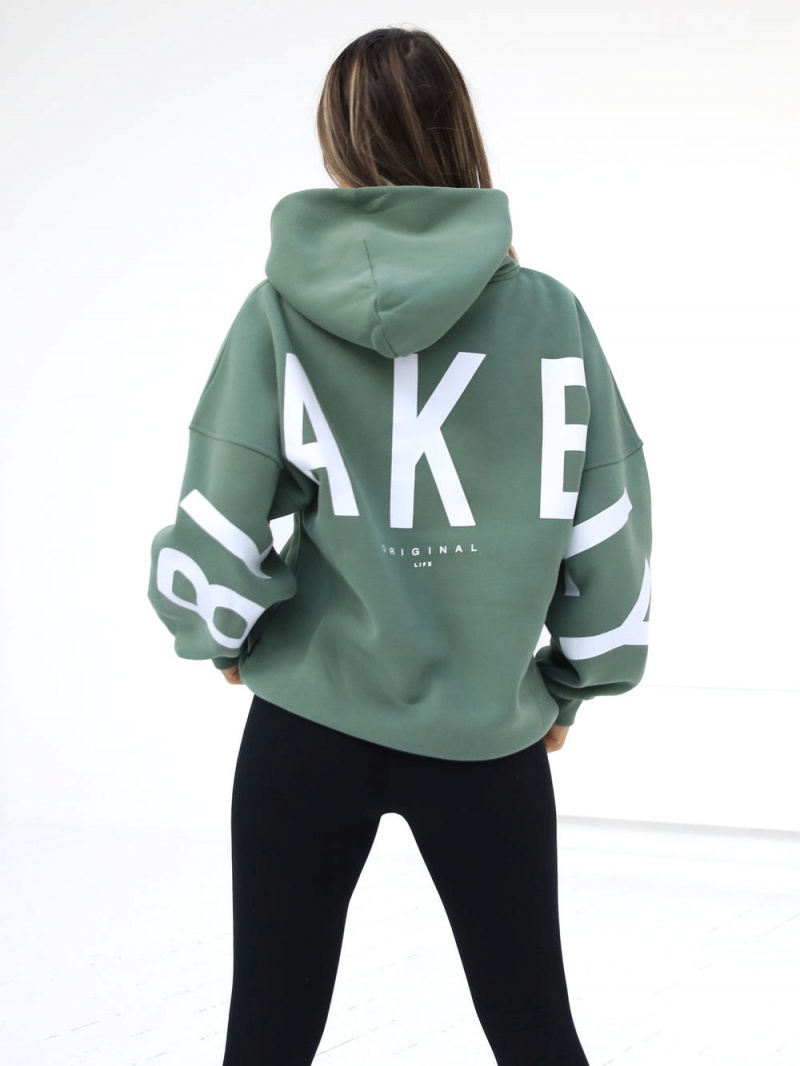 Blakely Isabel Oversized Hoodie Green | 325-BAODGI