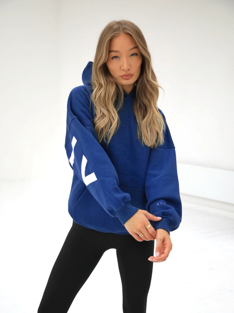 Blakely Isabel Oversized Hoodie Midnight Blue | 491-OBWIVU