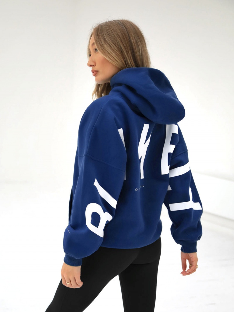 Blakely Isabel Oversized Hoodie Midnight Blue | 491-OBWIVU