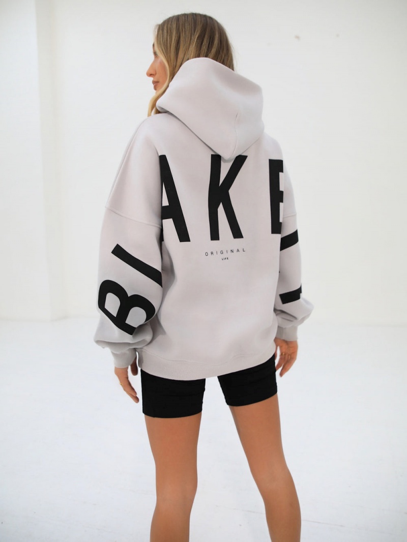 Blakely Isabel Oversized Hoodie Stone | 769-VNKDPZ