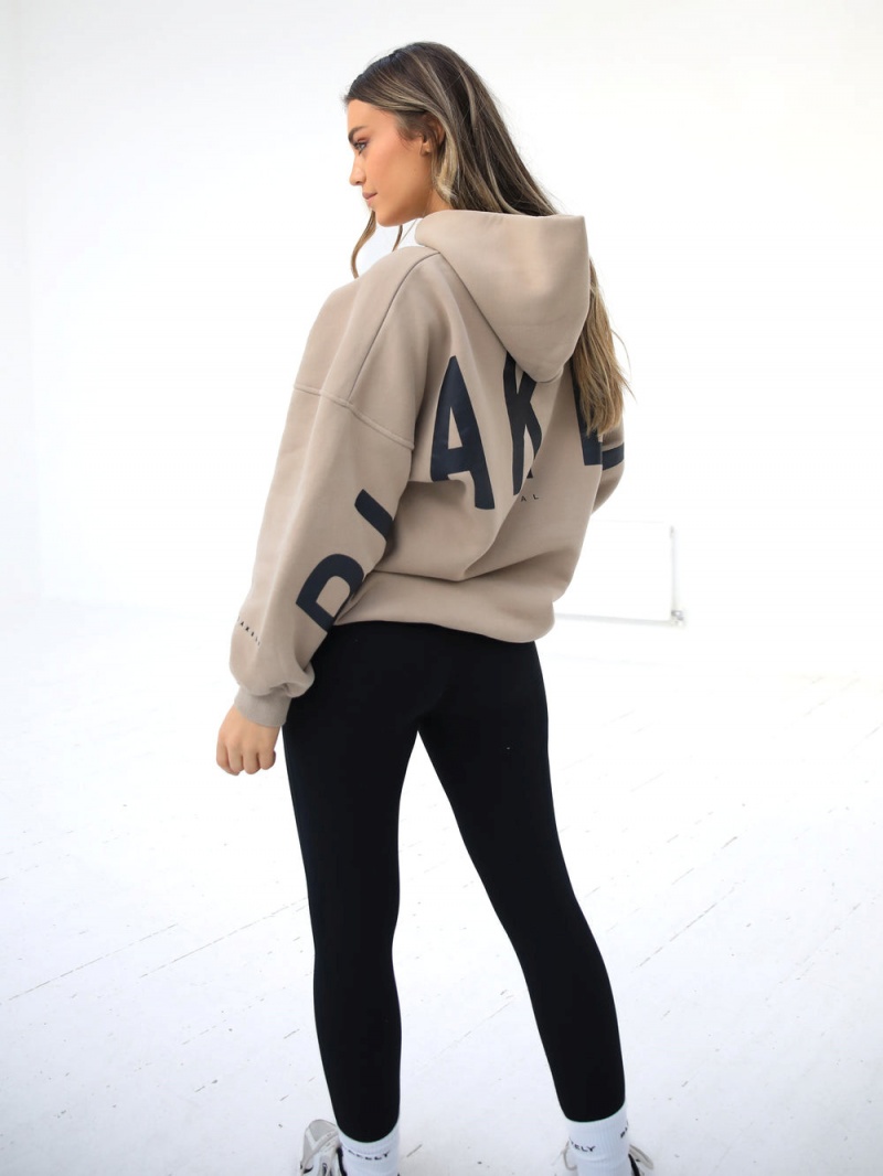 Blakely Isabel Oversized Hoodie Tan | 640-STVMRL