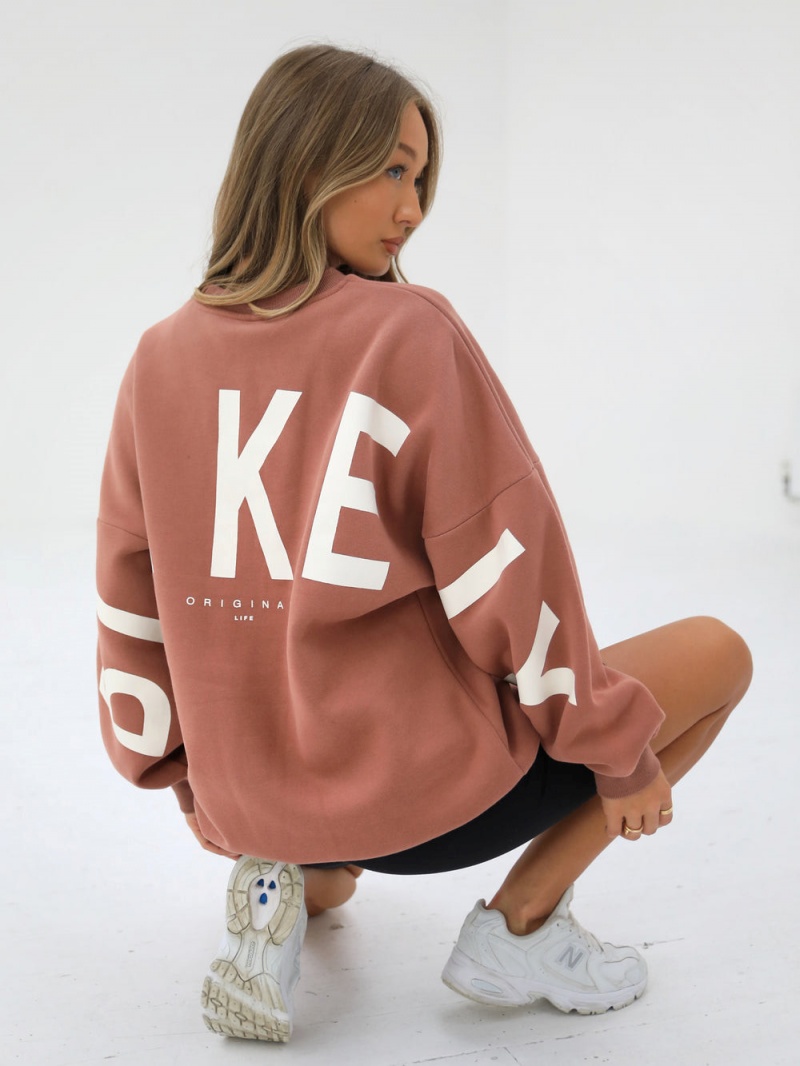 Blakely Isabel Oversized Jumper Burnt Orange | 083-VNBTAP