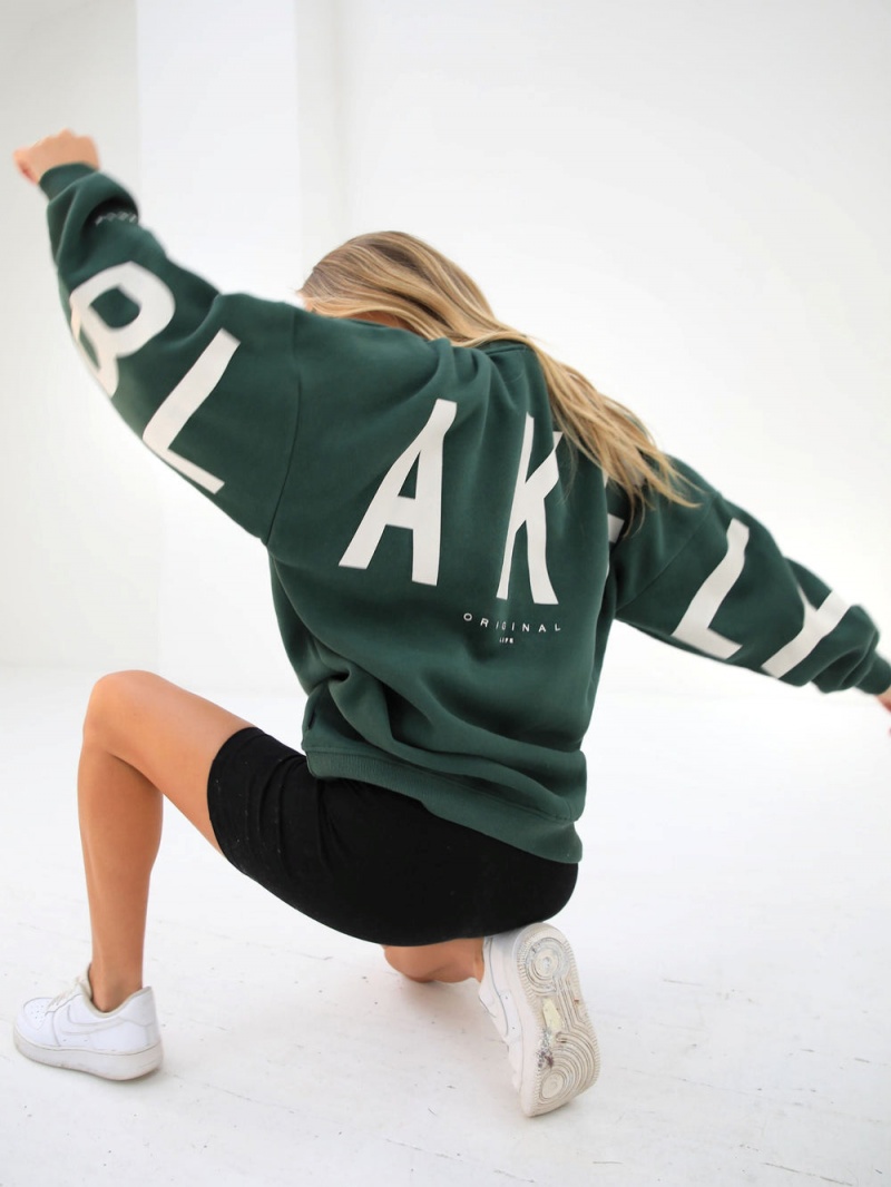 Blakely Isabel Oversized Jumper Dark Green | 135-FTEZKY