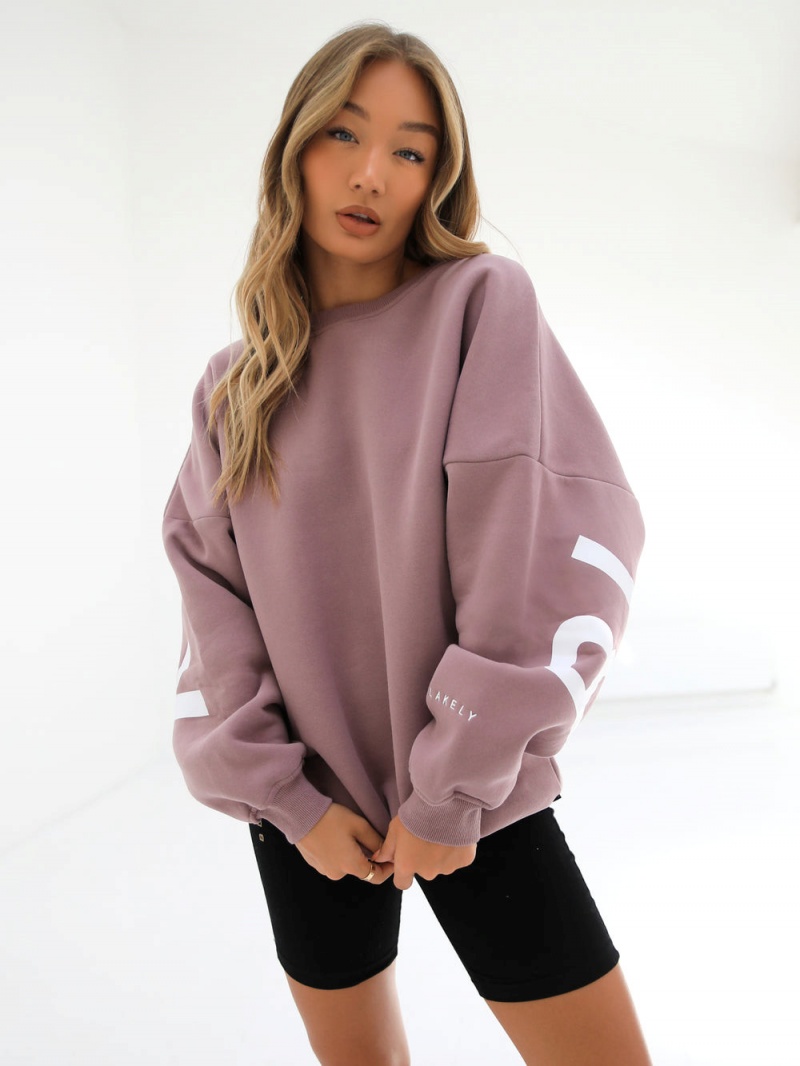 Blakely Isabel Oversized Jumper Dusty Pink | 716-ZFWRBU