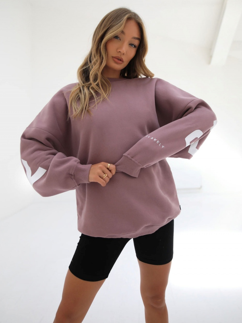 Blakely Isabel Oversized Jumper Dusty Pink | 716-ZFWRBU