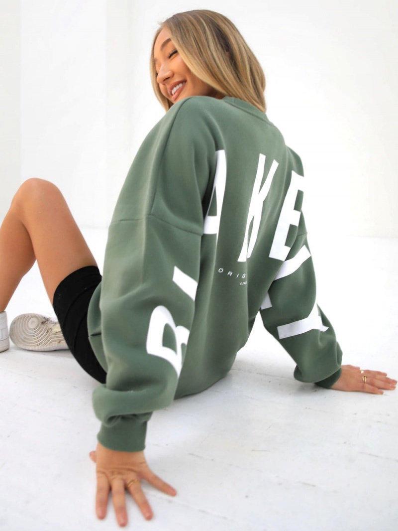 Blakely Isabel Oversized Jumper Green | 452-PHVCUK