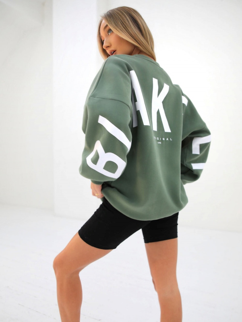 Blakely Isabel Oversized Jumper Green | 452-PHVCUK