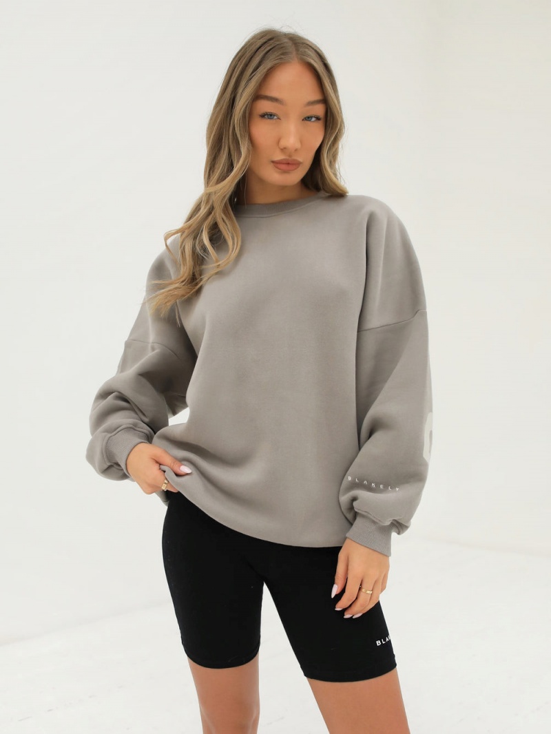 Blakely Isabel Oversized Jumper Neutral Grey | 983-TJBHQL