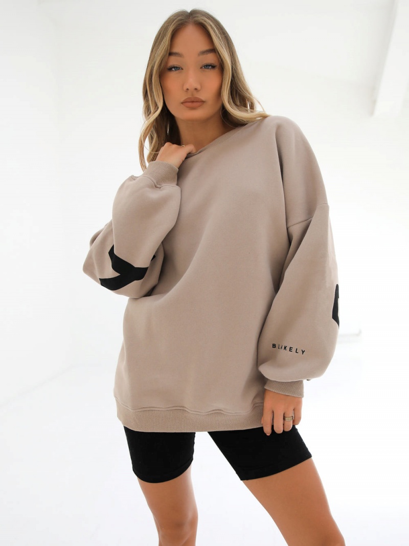 Blakely Isabel Oversized Jumper Tan | 317-APLESR