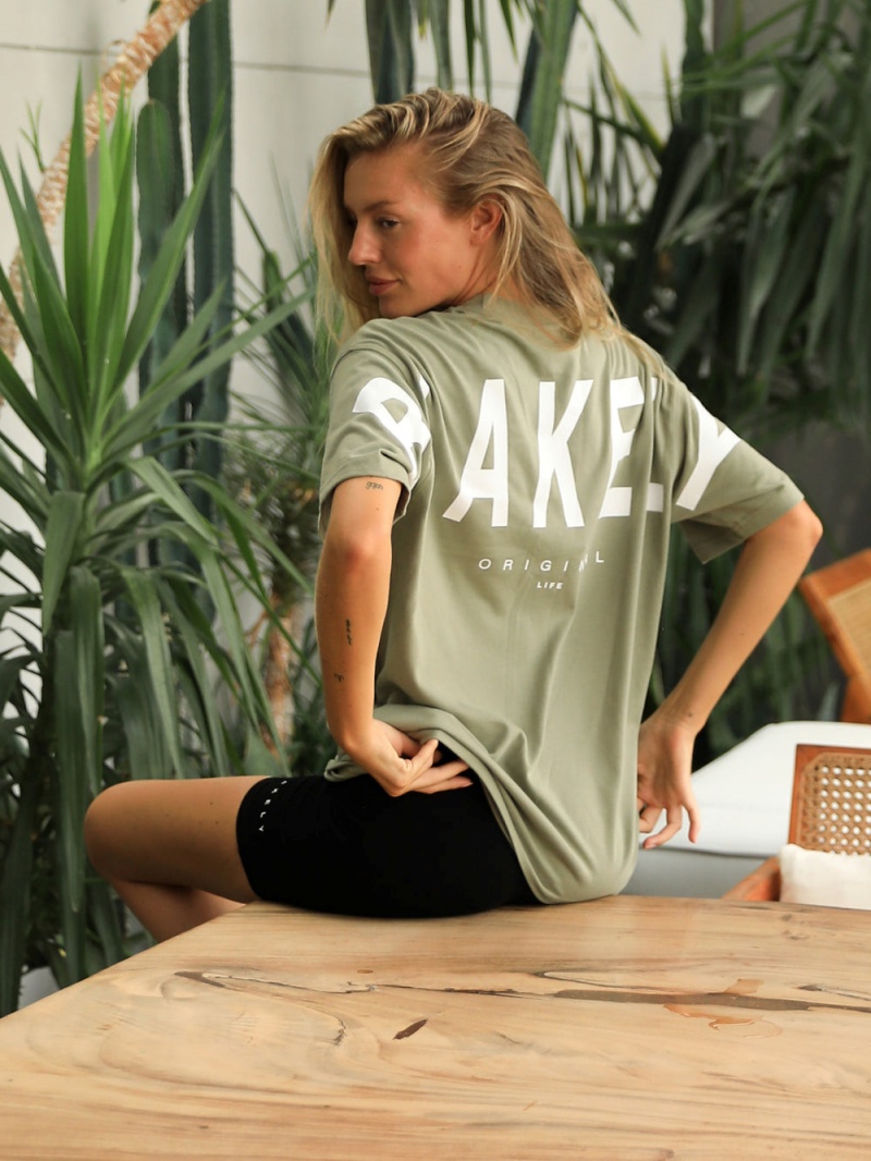 Blakely Isabel Oversized T-Shirt Olive | 639-FABYVU